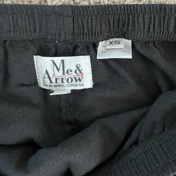 Me and Arrow Black Linen Blend Skirt - Picture 3 of 3